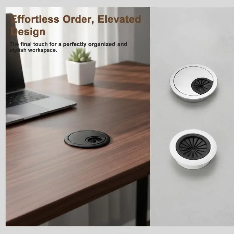 Durable Desk Cable Grommets Multiple Styles Waterproof Easy Install Wire Holder for Home Office Use