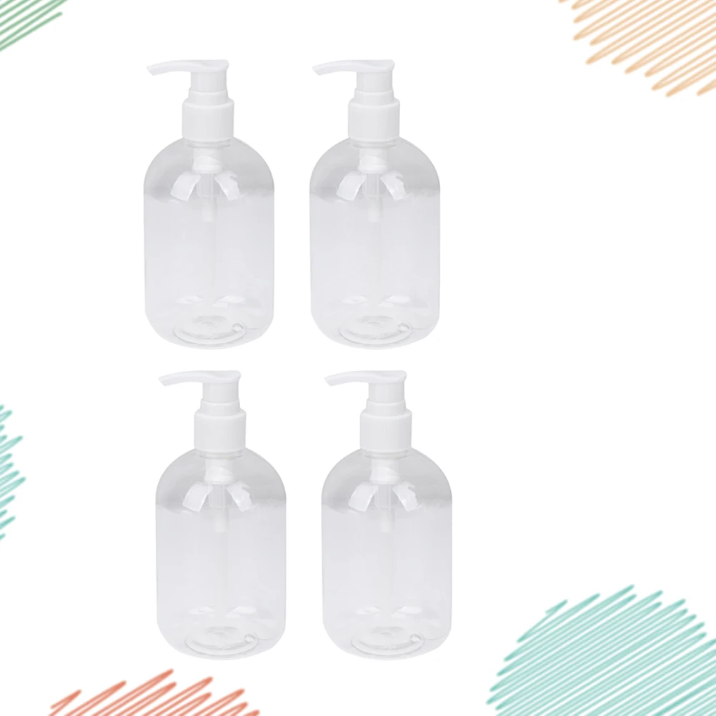

4pcs Empty Shampoo Container Bottles Hand Containers Empty Shampoo Travel Toiletries Portable Reusable