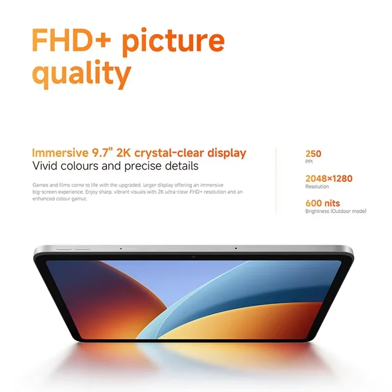 Versión Global Xiaomi Redmi Pad 2 9.7 Snapdragon 6s 4G Plataforma Móvil Gen 2 Pantalla 2K 120Hz Batería Masiva de 7600mAh Tablet Xiaomi 3