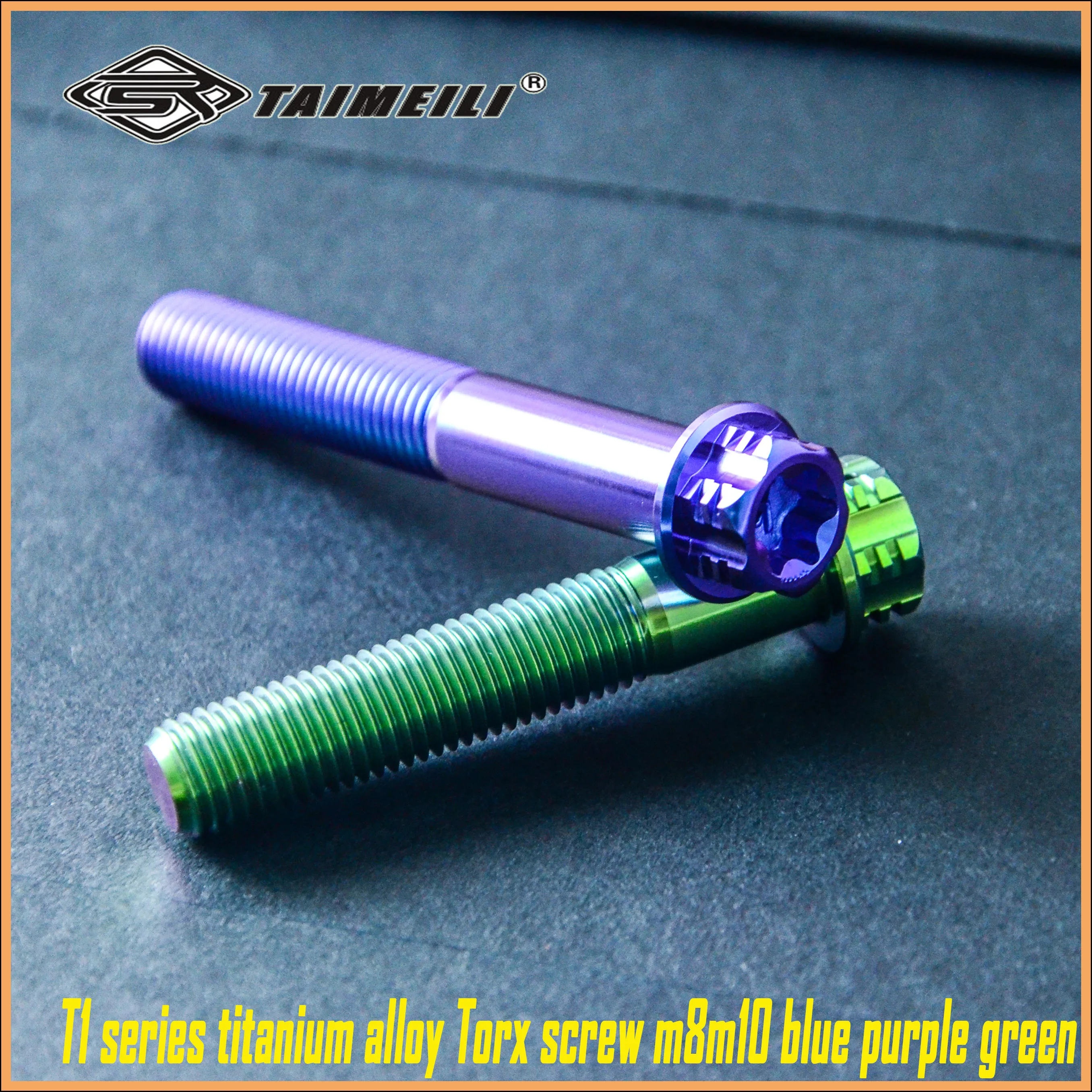 Taimeili titanium alloy internal and external plum blossom screws T1 series m8m10 blue purple green anode locomotive modificatio