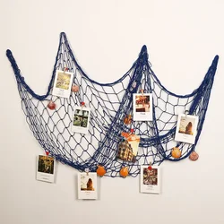 Photo wall Fishing Net Navy Wall Hangings Room Home Decor Mediter Sea Stickers Marine Over The Garden Life Buoy Crafts Nautical