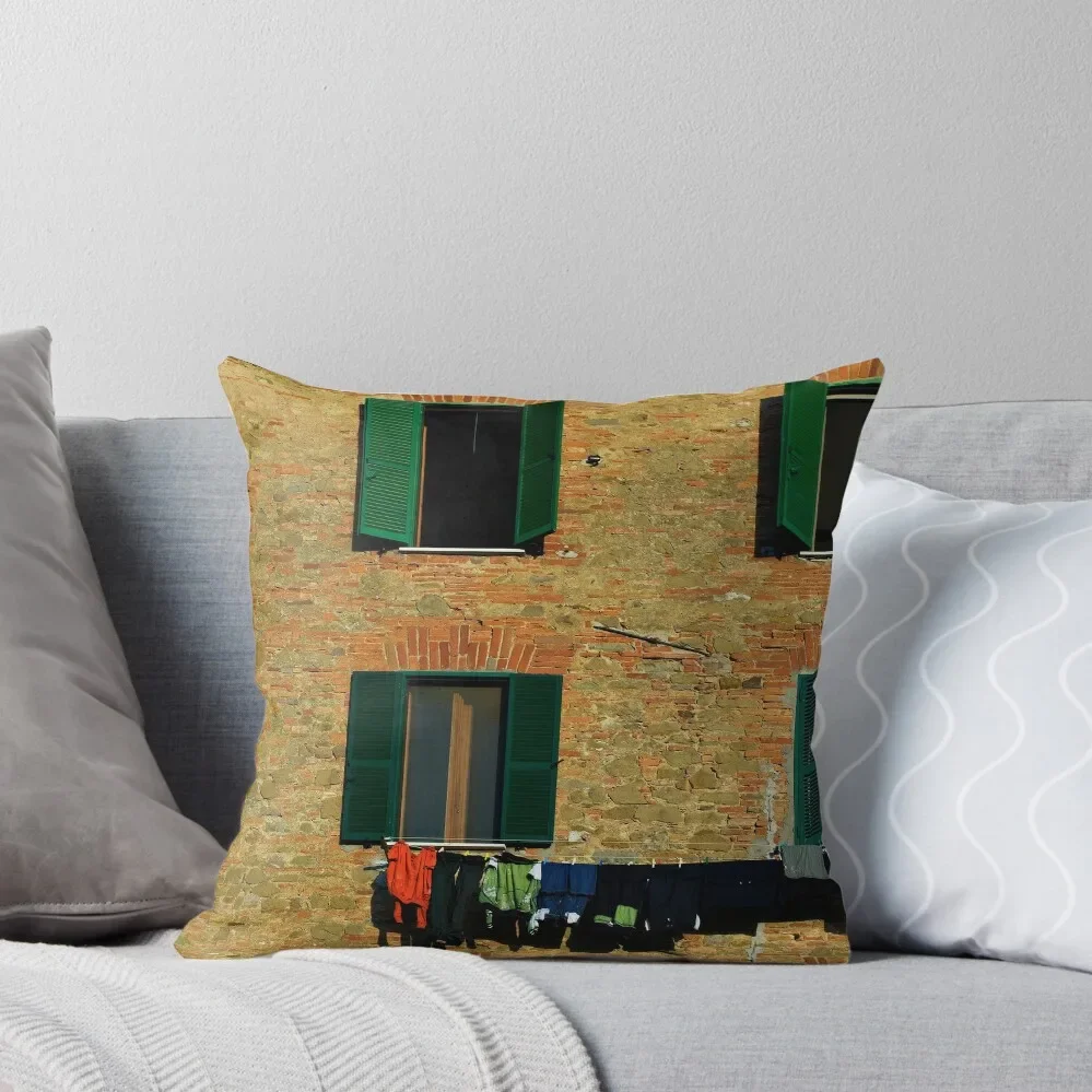 

Panicale windows in morning light, Umbria, Italy Throw Pillow Pillow Cases Christmas Covers Pillow Case Christmas