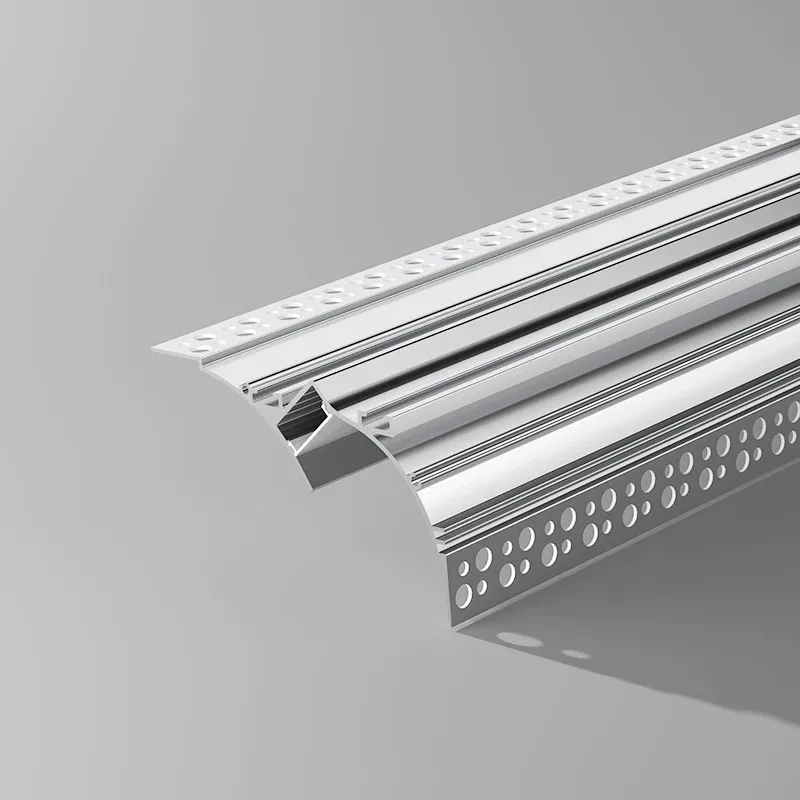Aluminum Profile 1.5m LED Top Corner Linear Lamp Downlight Gypsum Ceiling Free Diffuser Channel Hard Bar Strip Lighting