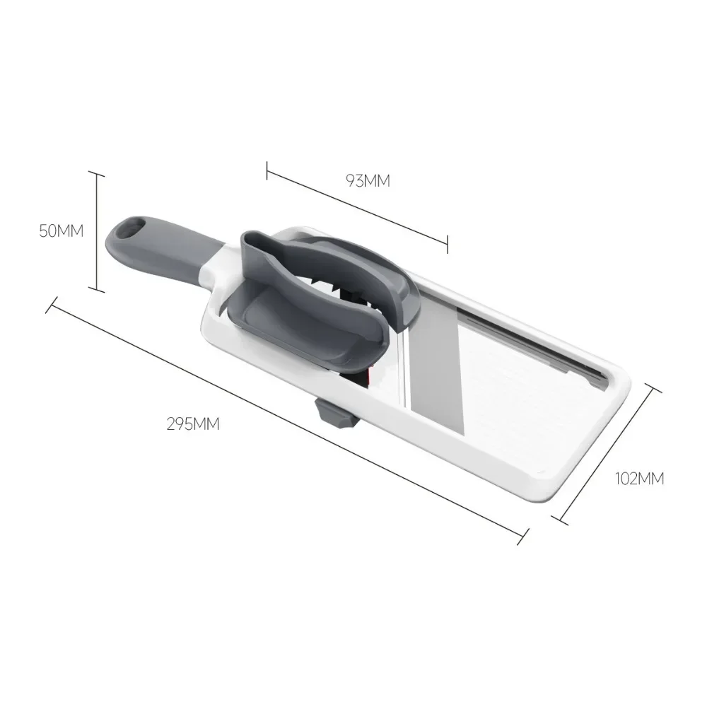 قطاعة خضروات محمولة متعددة بشفرة من الفولاذ المقاوم للصدأ قابلة للتعديل ، مفرمة نباتية للمطبخ ، مبشرة الجزر والجبن #3