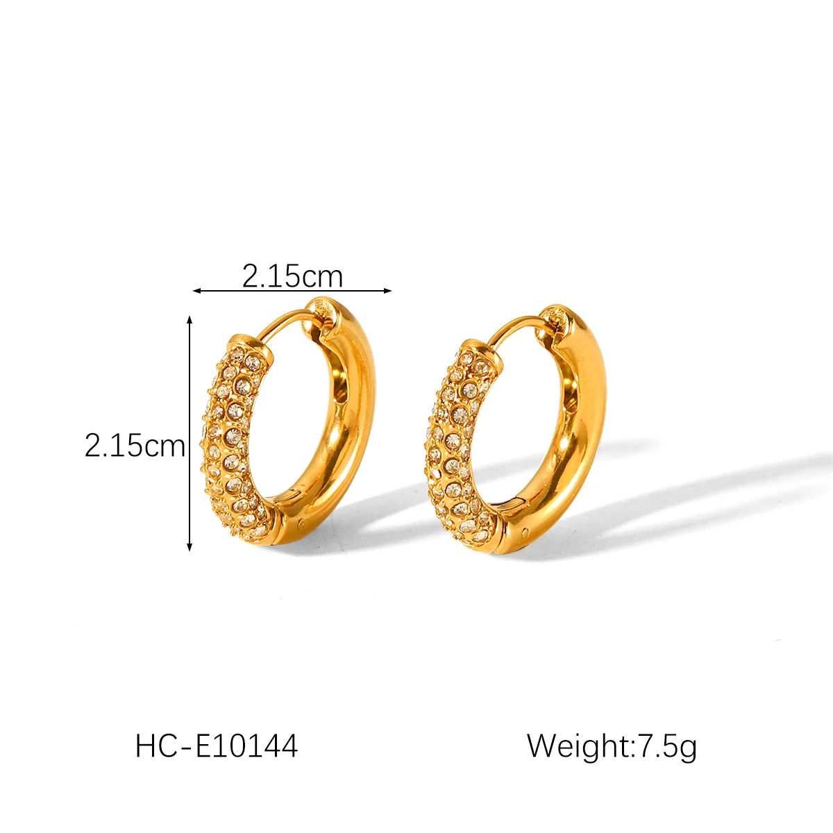 الفولاذ المقاوم للصدأ هندسية دائرية أقراط اليدوية الزركون مايكرو مطعمة المرأة موضة أقراط مجوهرات الزفاف هدايا العيد