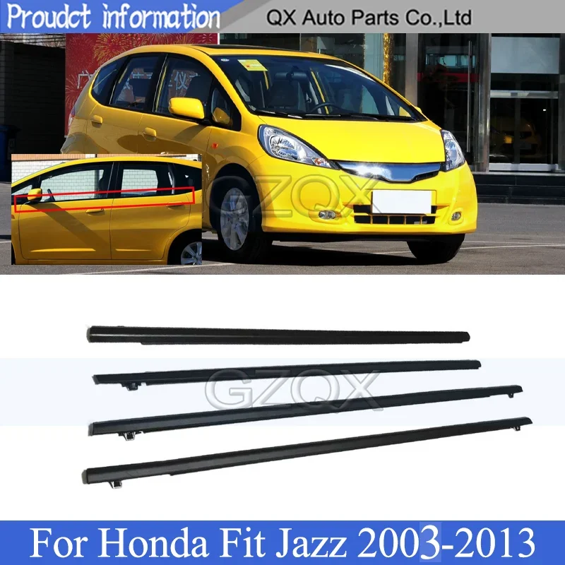 CAPQX Car Outside Exterior door trim weather sealing strip For Honda Fit Jazz 2003-2013 door decorative Waterproof strip