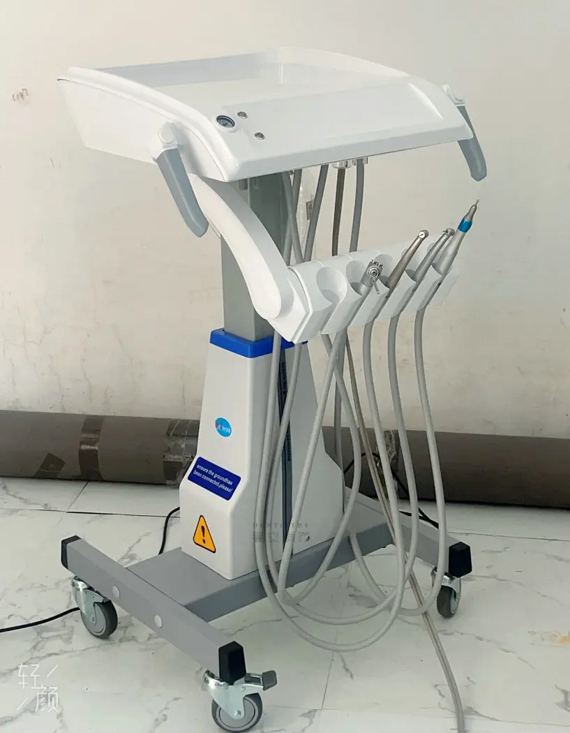 New simple treatment machine with lifting dental mobile workbench portable turbine integrated table polishing teeth