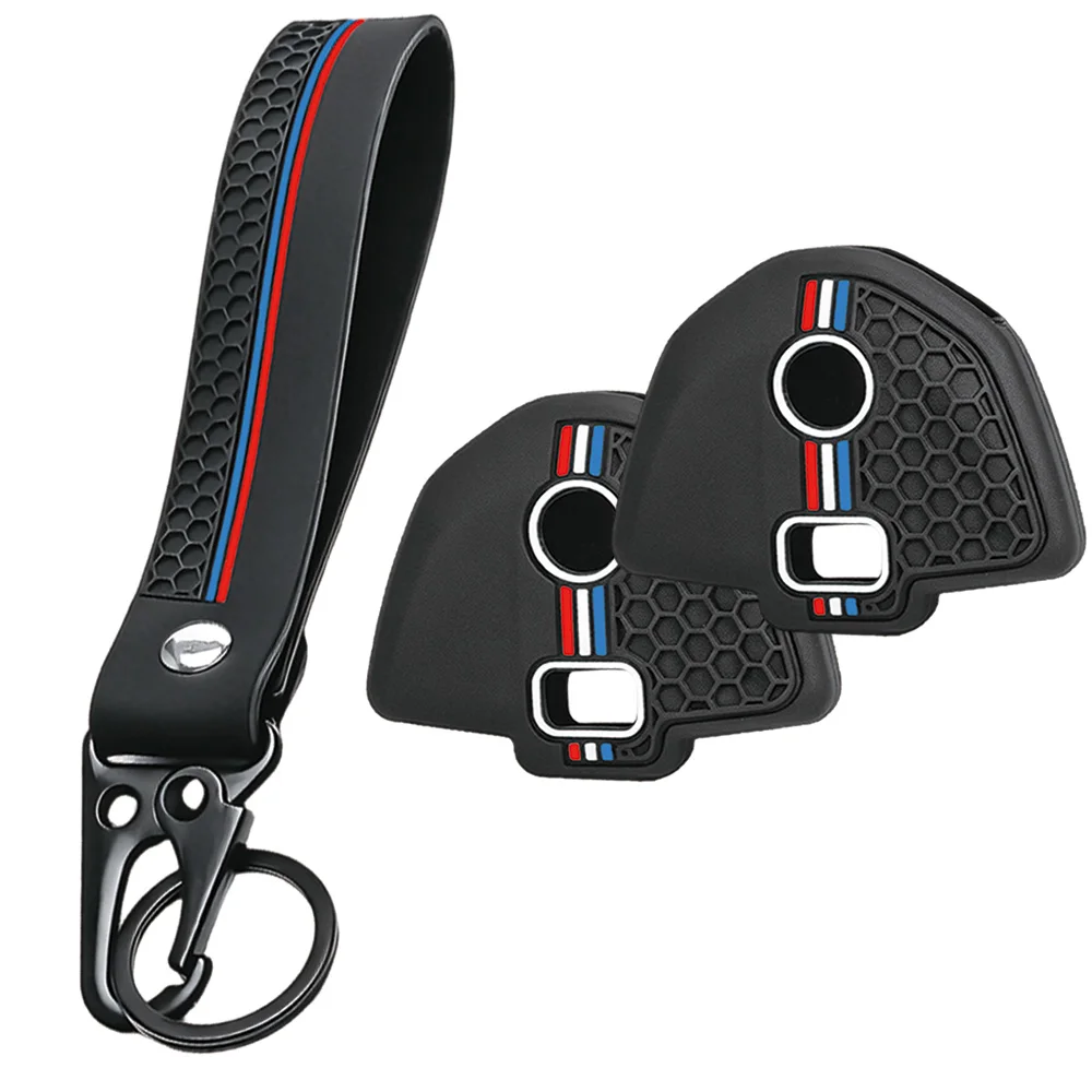 Soft Key Fob Protector For BMW G310R G310GS F750GS F850GS R1200GS R1200RT R1200R S1000RR With Long Wrist Strap And Swivel Clip