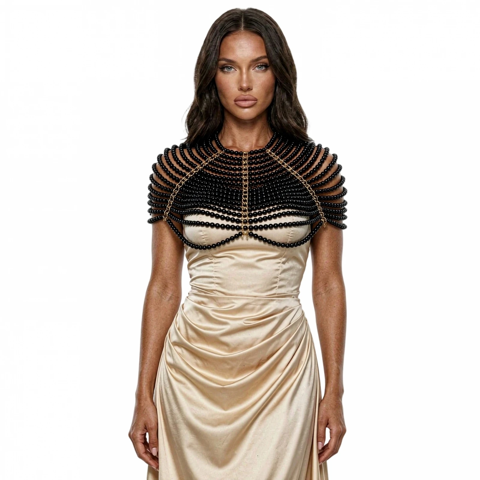 Women's Pearl Shoulder Chain Exaggeration Multi-Layer Lingerie Accessory