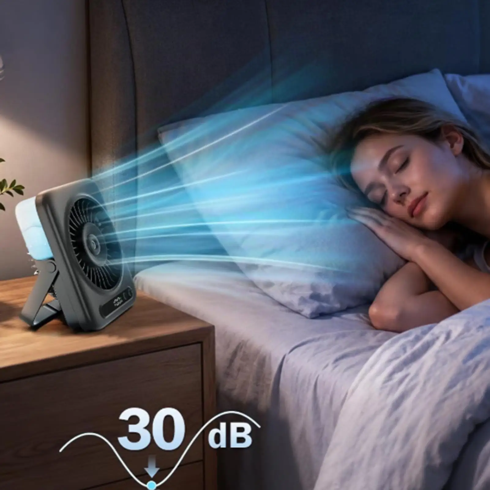 Fan With Mist 5-Speed USB Rechargeable Desk Wind Blower 120-Degree Adjustable Angle LED Display Water Spray Fan For Bedside Dorm