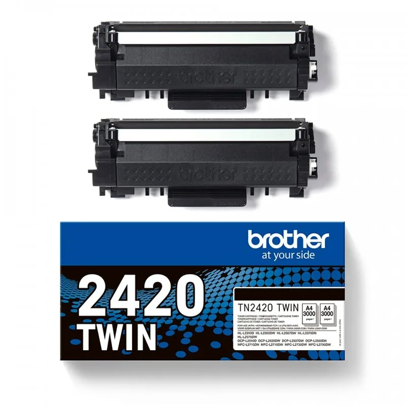 Brother TN2420 black Pack of 2 original Toner cartridges-TN2420TWIN TN2420TWIN tintasycartuchos.com