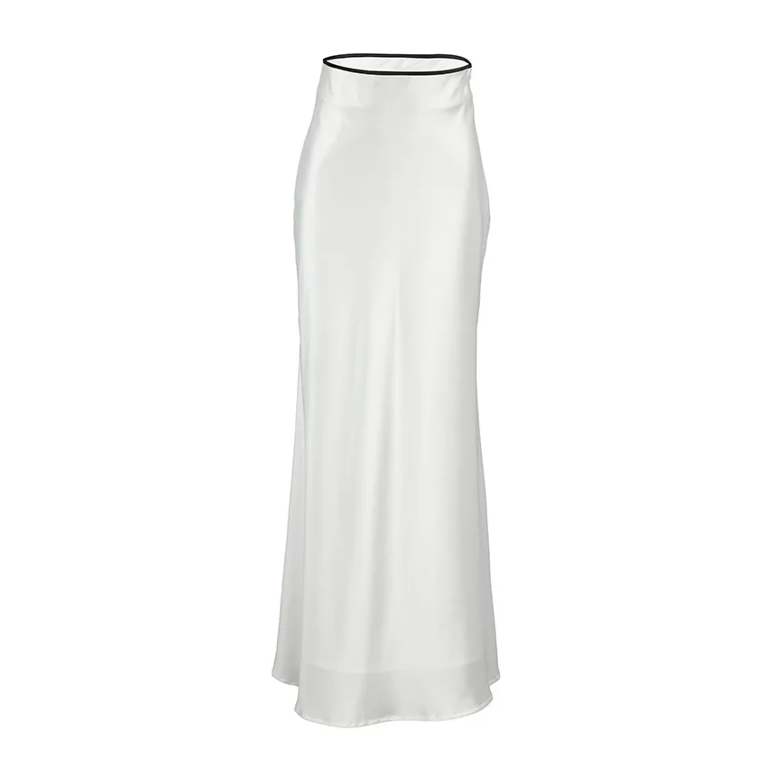 Automne hiver couleur Blo Fi queue f jupe polyvalente décontracté longue Dr femmes Faion transfrontalier Sle jupe de trajet