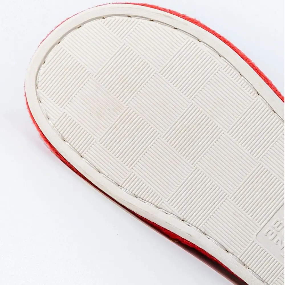 مريحة الفراولة منزل الكتان النعال شبكة شريط الكتان الحلو النعال النساء لينة وحيد الفواكه ملابس المنزل الأحذية داخلي