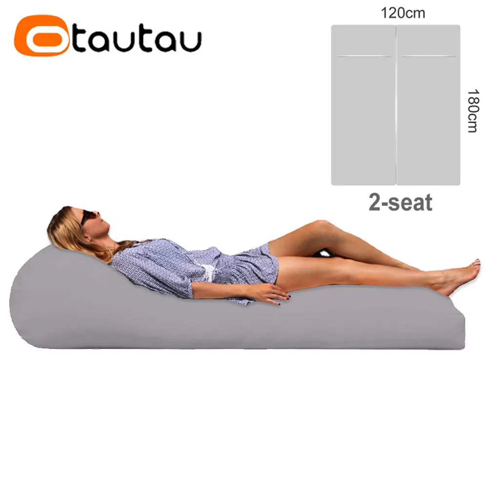 Otautau 2-zits Outdoor Zitzak Poef Hoes Zonder Vulmiddel Waterdicht Strandtuinkamp Chaise Lounge Slaapbank Zwembad Bladerzak