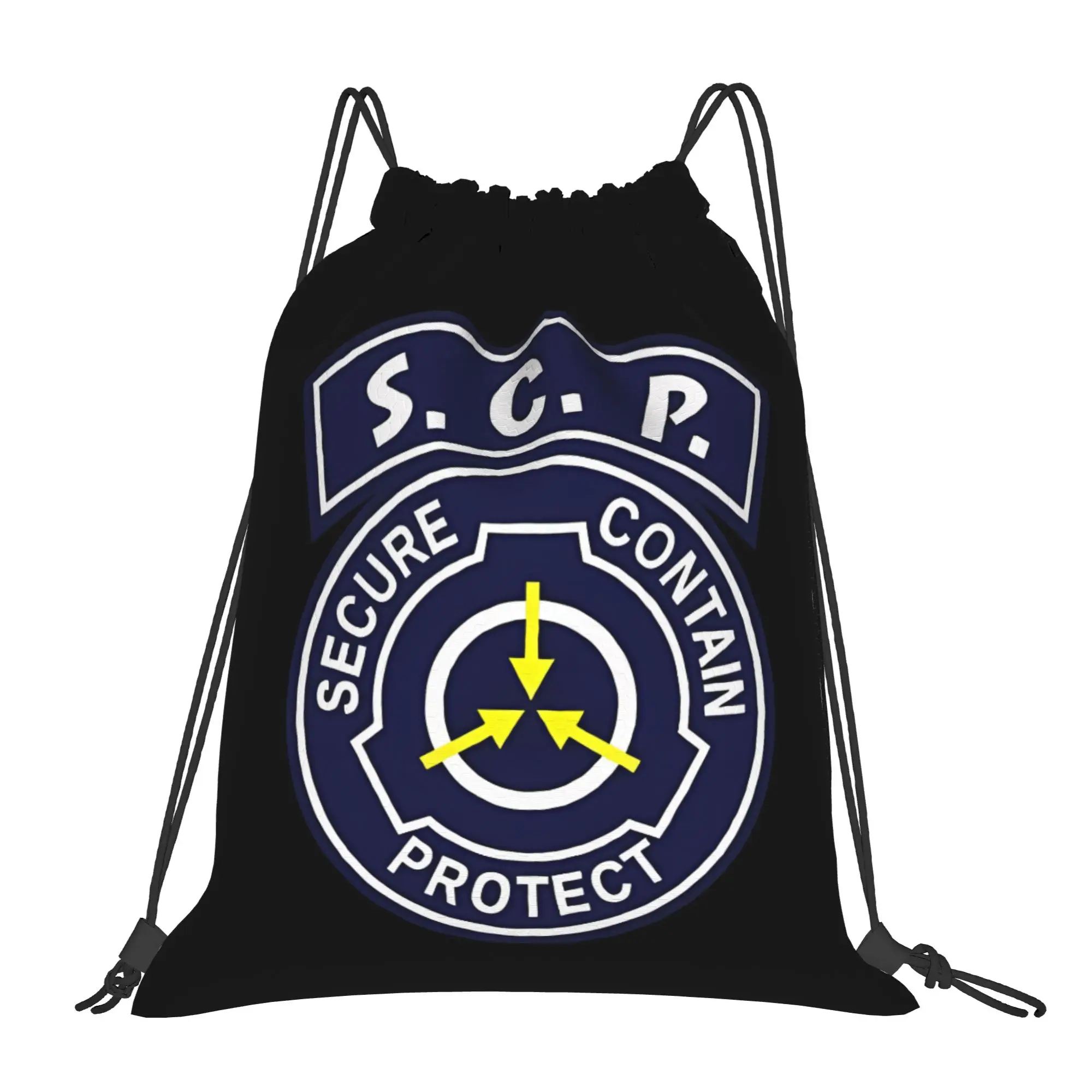 horror aesthetic STARS Style W Tab SCP Foundation Portable Sports Drawstring Bags Riding gym Backpack gift Storage Backpacks