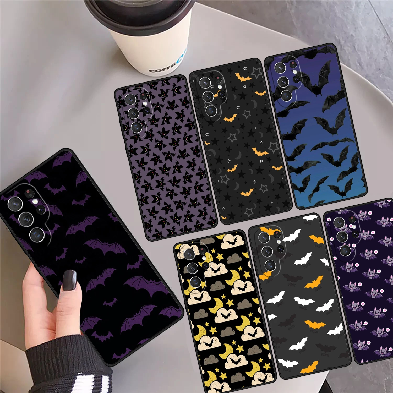 

Vampire Bat Phone Case Cover For Samsung Galaxy S24 S25 Ultra S23 S22 Plus S21fe Lite S20 Note 10 20 Pro