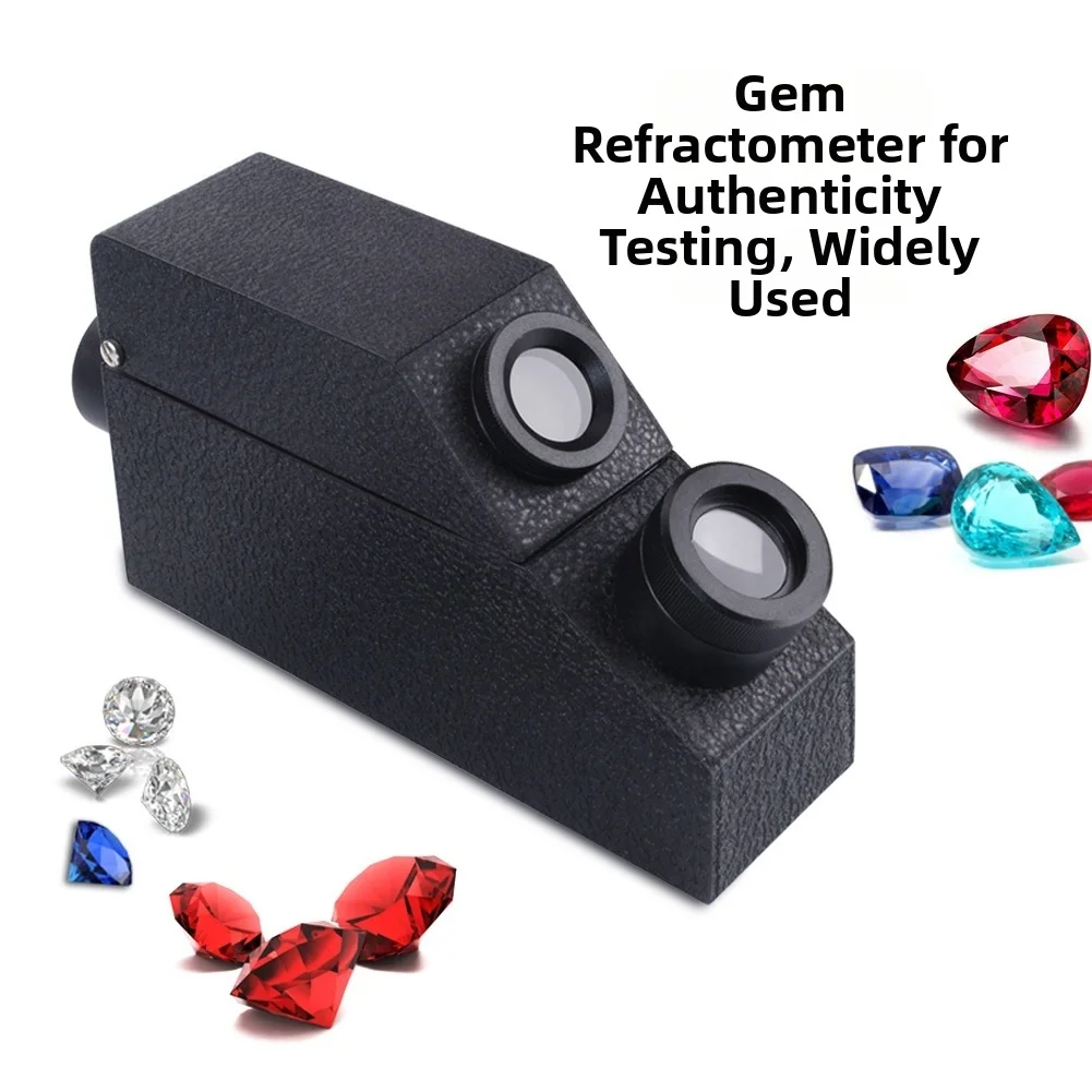 Portable Gem Refractometer for Gem Identification with Refractive Index Range 1.30 to 1.81 and Built-in Flashlight for Field Use