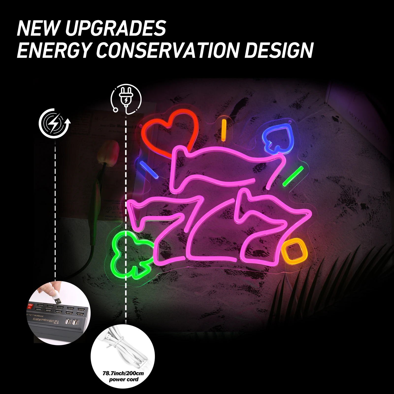 1PC Neon Sign, Super Bright Led  Sign, Adjustable Brightness sign, USB Interface,For Party Club Hotel