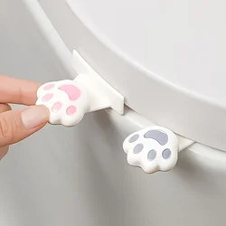 2pcs Cute Cat Claw Toilet Lid Lifting Device Non Dirty Hand Lifting Hand Fixing Device Toilet Lid Lifting Device