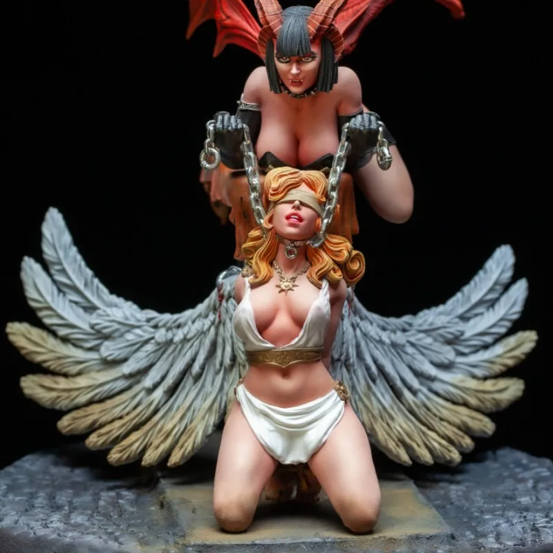 1/12 Scale Demon and Angel Fan Art Diorama SFW Or NSFW Resin Figure Assembly Model Kit Self-Assembled Unpainted