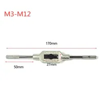 Adjustable Hand Tap Wrench Holder M1-M8 Thread Metric Handle Tapping Reamer Tool Accessories