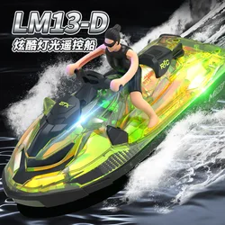 Mini Barco de Control remoto para niños, barco eléctrico de alta velocidad, Lm13-A, Jet Ski, 2,4g