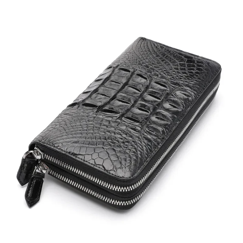 New Fashion Business Men's Alligator Wallets Crocodile Genuine Leather Long Organizer Wallet Boy Brand Luxury Card Holder Purse