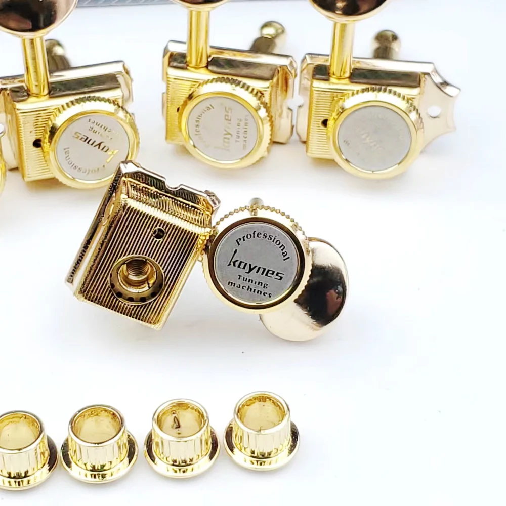 Kaynes Gold Vintage Locking String Tuners Electric Guitar Machine Heads Tuners For ST TL Guitar Lock Tuning Pegs Golden