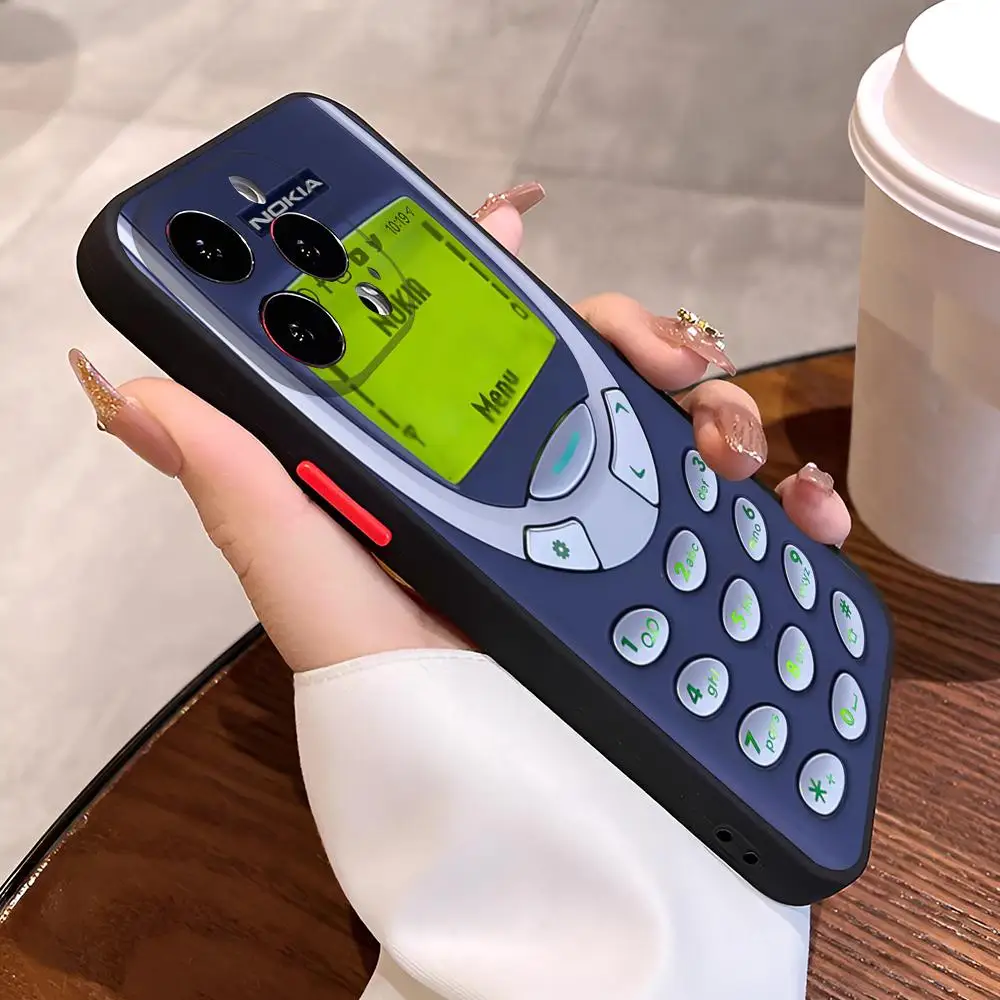 الرجعية الحنين ل N-Nokias جراب هاتف آيفون 16 15 14 13 12 11 برو ماكس زائد البسيطة الجلد يشعر جراب هاتف #3