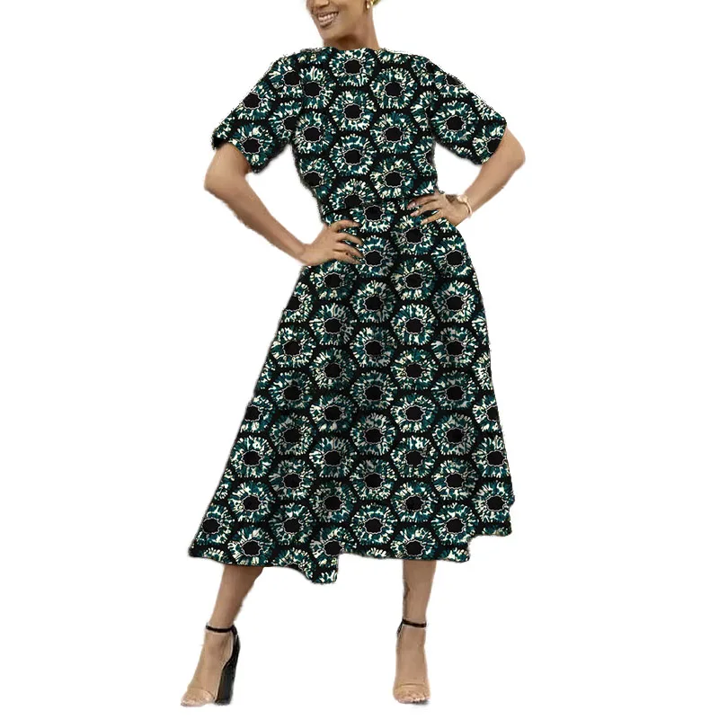 New Fashion Africa Print Clothes Original Design Ankara Outfits Short Tops Patch Skirts Tailor Made African Party Garments