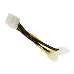 6 inch ATX 12V P4 4-Pin with Molex LP4 to EPS 12V 8-Pin Motherboard /CPU Power Supply Adapter Converter Cable,ATX P4 to EPS 8pin