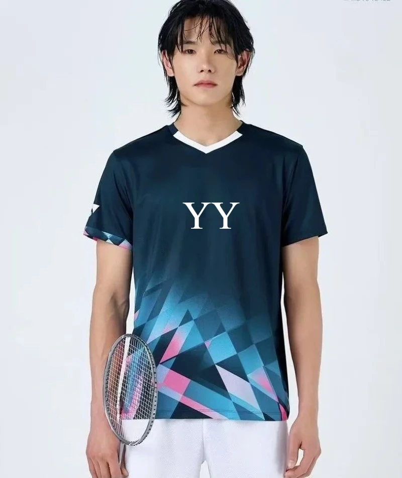 

2025 YY New Spring and Summer Badminton Sportswear T-shirt Short Sleeve Comfortable Breathable Sweat-absorbent Quick-drying Top