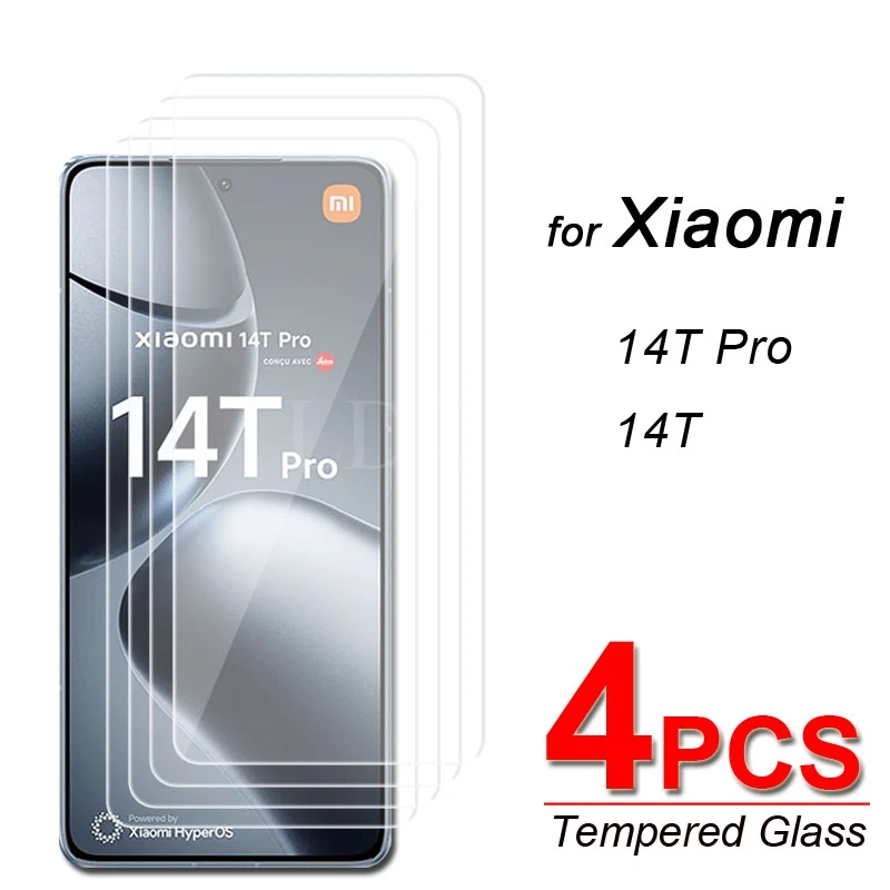 

4 Pcs For Xiaomi 14T Pro Glass Xiaomi 14T Pro Tempered Glass HD Film Screen Protector Film Xiaomi 14T Pro Glass Tempered Film