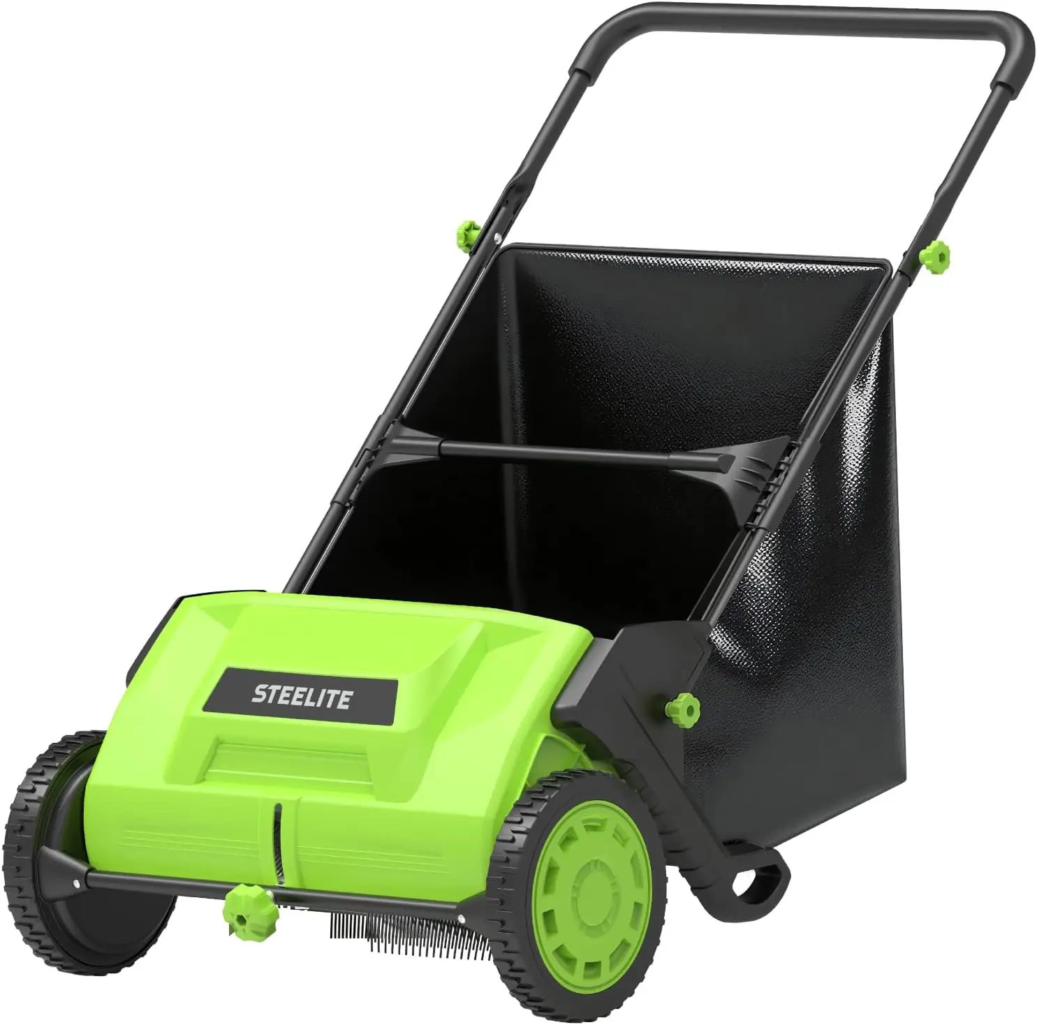 

21inch Leaf Grass Collector Push Lawn Sweeper for Grass Clippings Leaves Debris Manual Push Yard Sweeper with Height