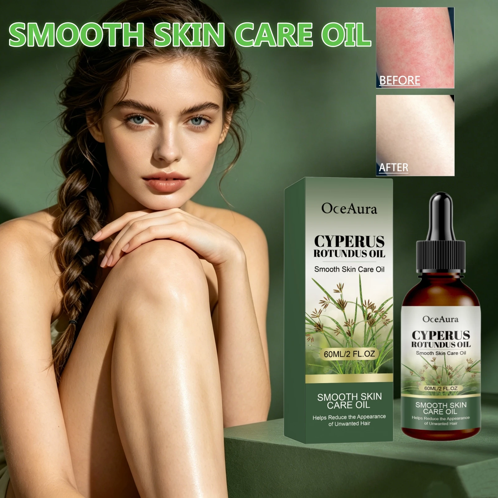 Cyperus Rotundus Soothing Essential Oil Relief Redness Irritation Slow Down Body Hair Growth Smooth Skin Refine Skin Massage Oil