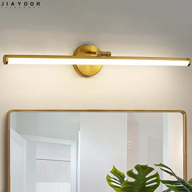 

Modern LED Mirror Lights For Bathrooms Black Gold And White Long Strip Lamps For Home Decoration LED Lighting Fixtures For Gloss