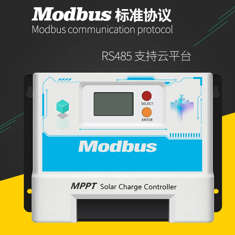 RS485 MPPT Solar Charge Controller 12V 24V Universal TTL Interface MODBUS Protocol Battery Regulator for Home RV System