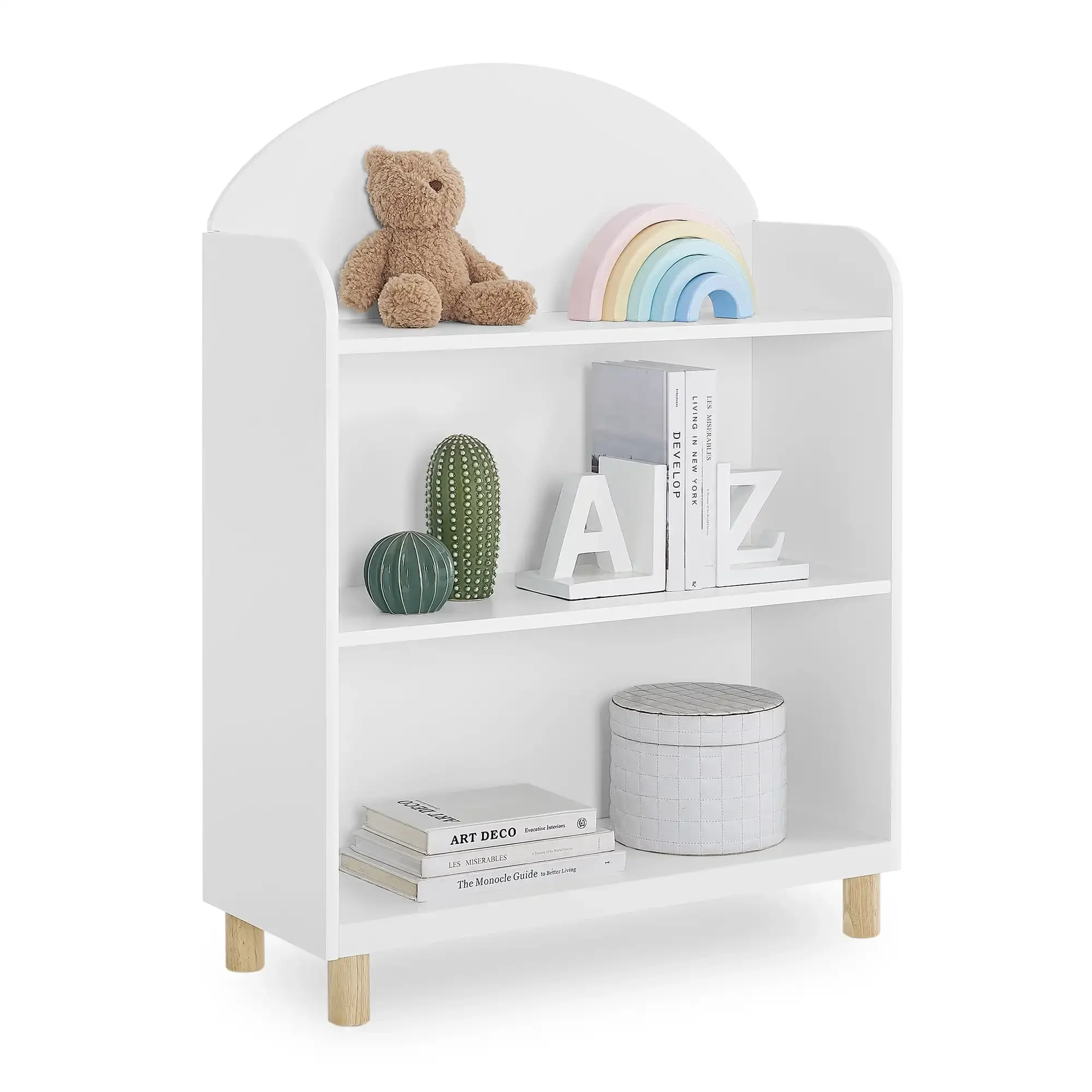 

Children Reese 3-Shelf Bookcase, Bianca White/Natural