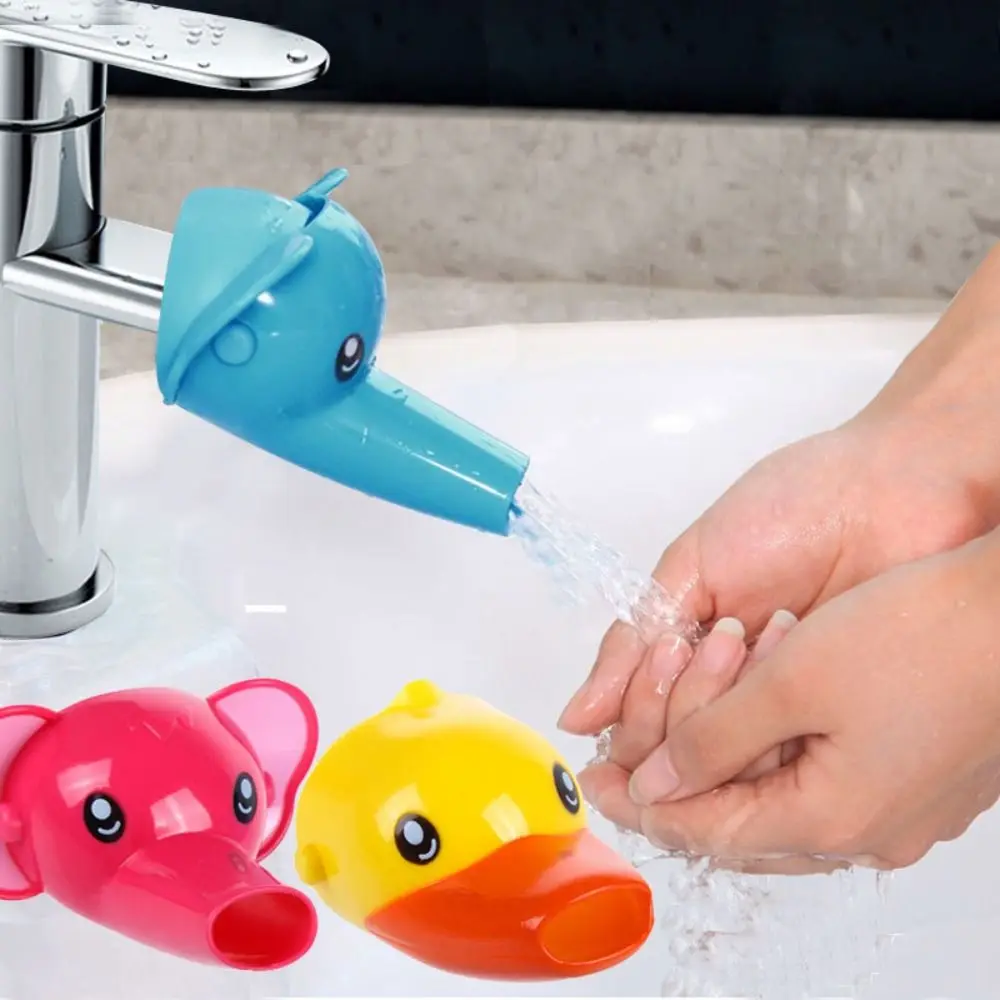 Removable Cartoon Faucet Extender Faucet Extender Anti-splash Trough Children\'s Hand Washing Extende Elephant Soft