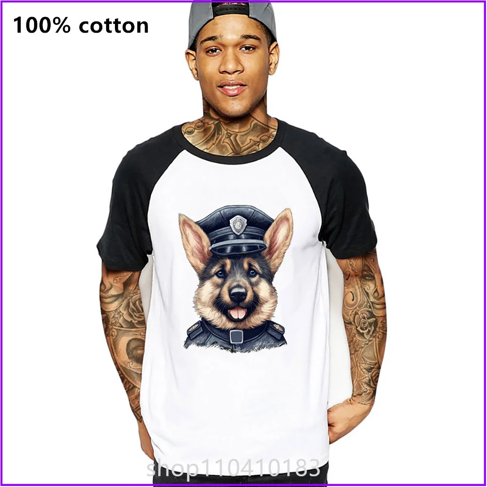 German Sheperd Dog Wear Police Officer Costume Pro Vector T Shirts For Men'S Women Tshirt T-Shirt Screen Printing Anime Costume