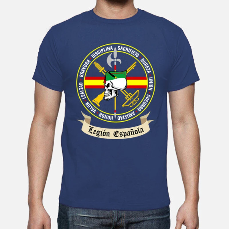Legión Calavera Española. Spanish Foreign Legion T-Shirt. Summer Cotton Short Sleeve O-Neck Mens T Shirt New S-3XL