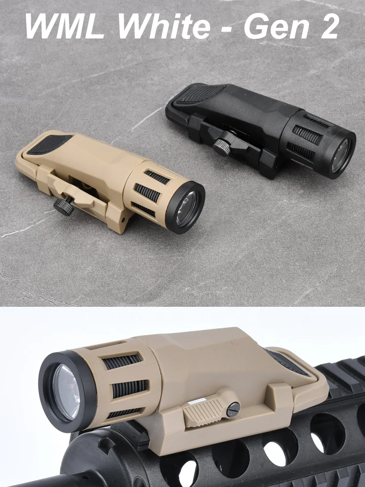 Imagem -03 - Wadsn-nylon Lanterna Tática para a Caça Airsoft Pendurado Escoteiro Luz 20 Milímetros Trilho Picatinny Wml Apl