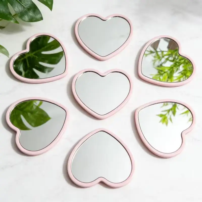 Miroir portable en forme de cœur, 5/10/20 pièces, cadeau pour invités de mariage, douche nuptiale, décoration de voyage, décoration de la maison, fournitures pour enterrement de vie de jeune fille