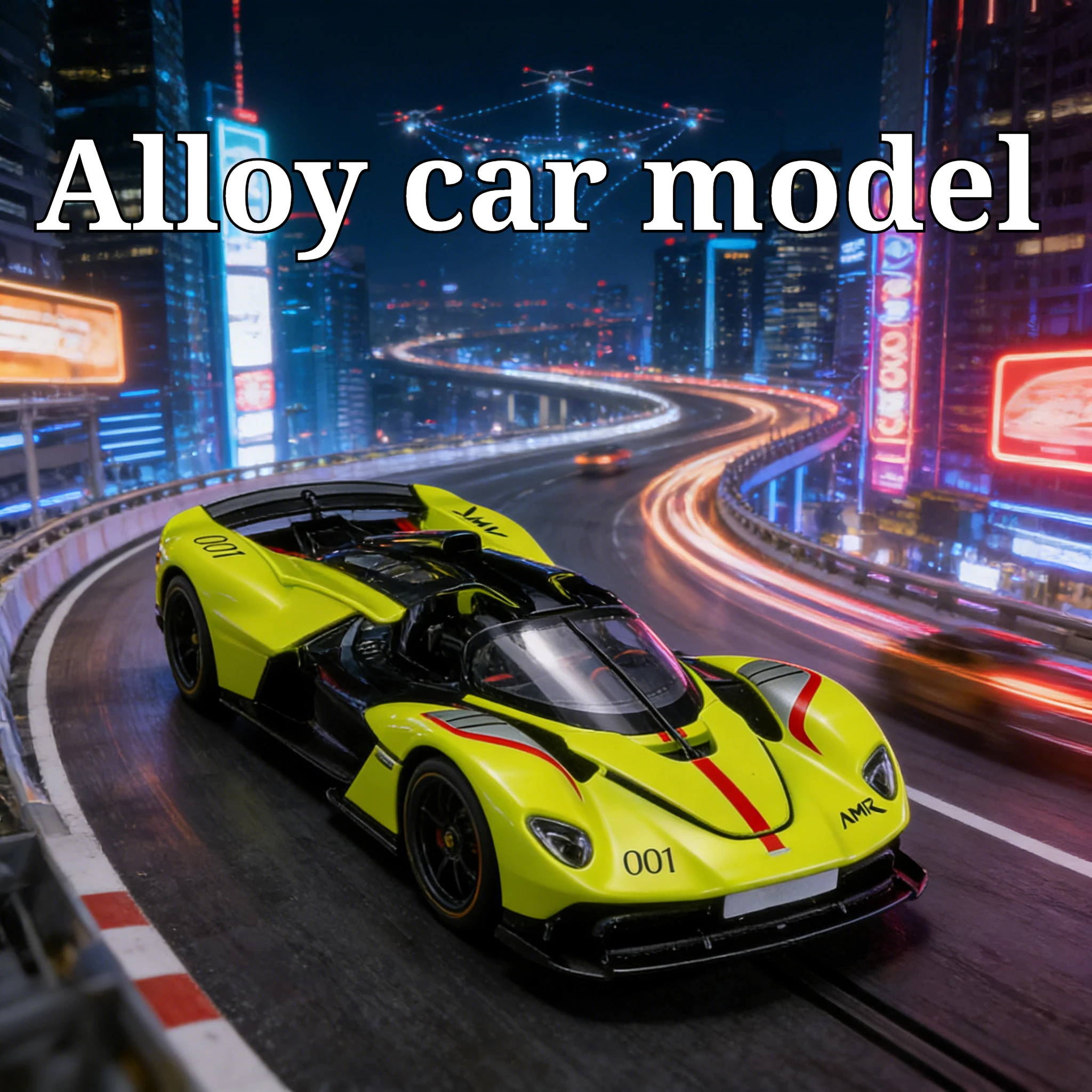 

Для 1:32 Aston Martin Valkyrie, модель гоночного автомобиля из сплава, коллекция украшений для автомобиля, акустооптический детский игрушечный автомобиль Warrior, подарок