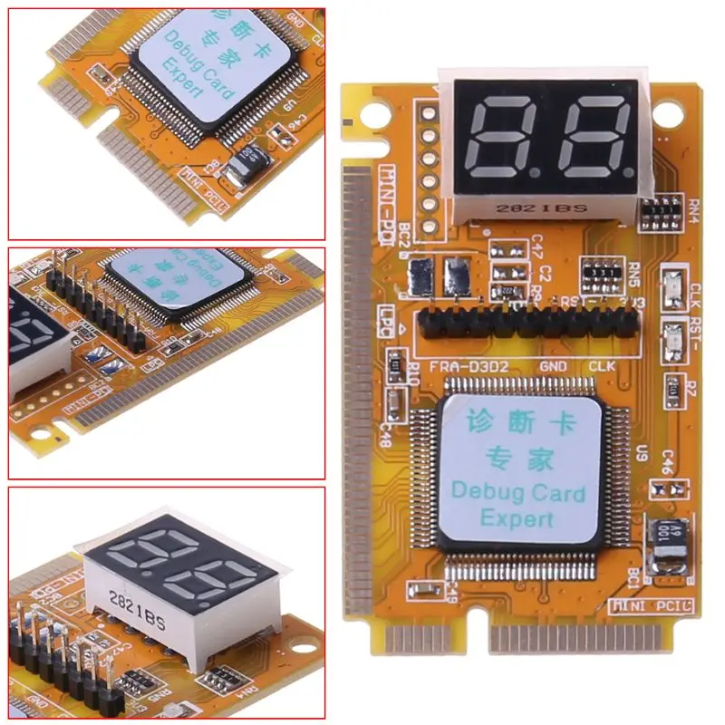 Mini PCI-E LPC PC Tester POST Card Test For Notebook Laptop Hexadecimal Dropship