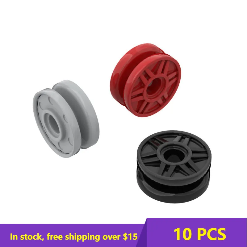 10PCS MOC Bricks Bricks 56902 18x8mm Wheel Hub Big Pulley for Building Blocks Parts DIY Construction Christmas Gift Toys