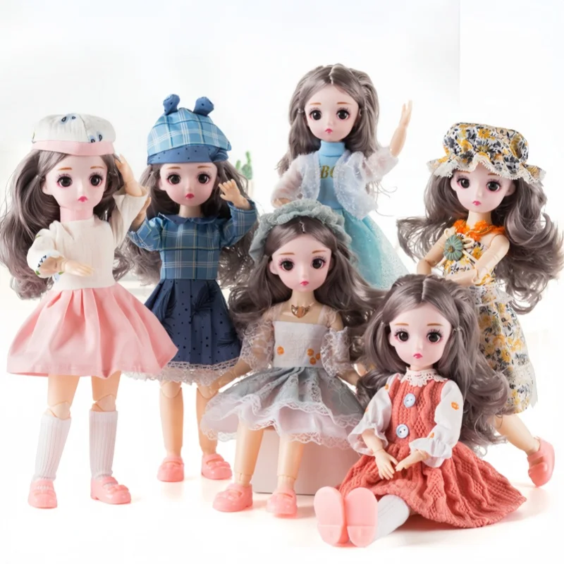 

Кукла BJD 30 см, полный комплект, 13 подвижных суставов, модная кукла-принцесса с одеждой, обувью, макияжем, коллекционные игрушки для девочек, подарок
