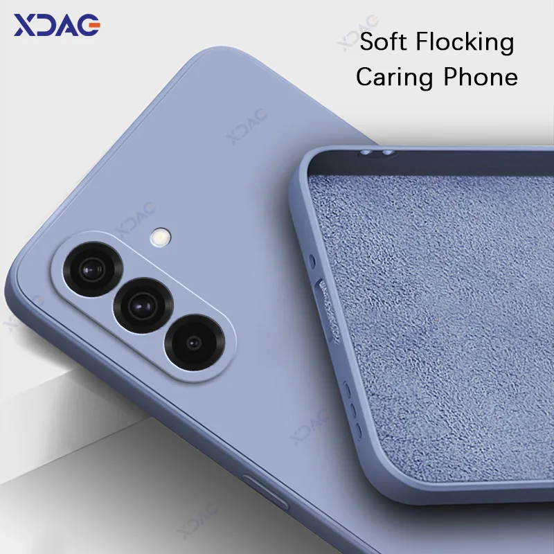 삼성 갤럭시 A36 SamsungA36 5G 360 소프트 럭셔리 스퀘어 액체 실리콘 뒷면 커버 방수 가방에 대한 원래 휴대 전화 케이스