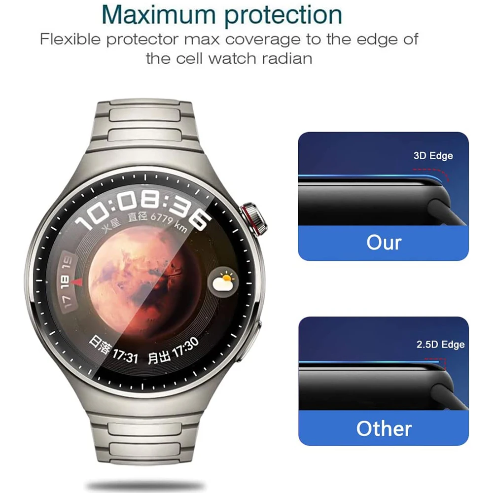 Película protectora completa para Huawei Watch 4 4pro, cubierta suave curvada compuesta 3D, película protectora de pantalla para reloj inteligente, no de vidrio, 1/5/10 Uds.