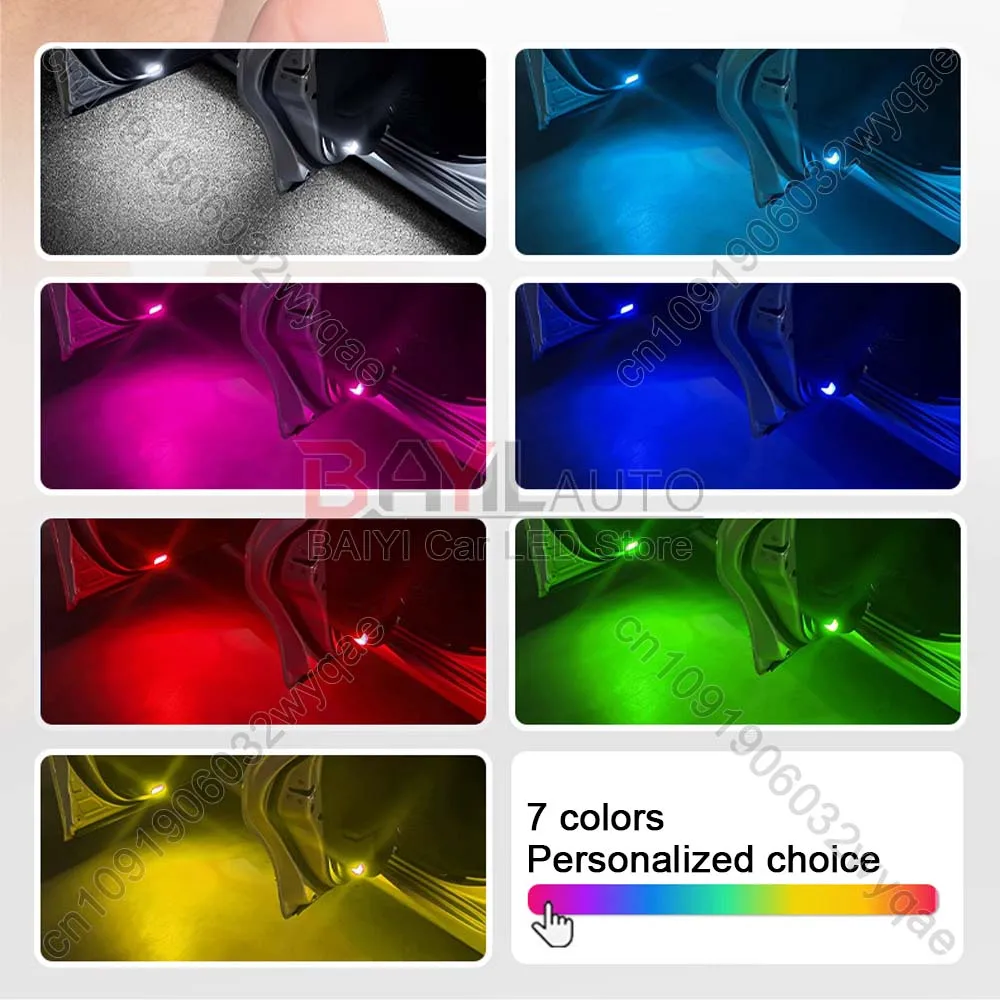 Personalizado para luz de bienvenida de puerta de coche Toyota, luz de suelo de ambiente de bienvenida dinámica con apertura de puerta de coche, iluminación de advertencia de coche